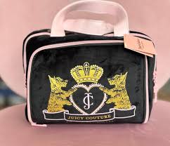 Necessaire Juicy Couture Preta com 4 compartimentos