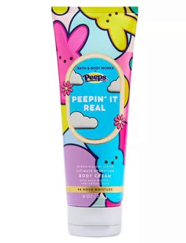 BATH & BODY WORKS- PEEPIN' IT REAL BODY CREAM PEEPS