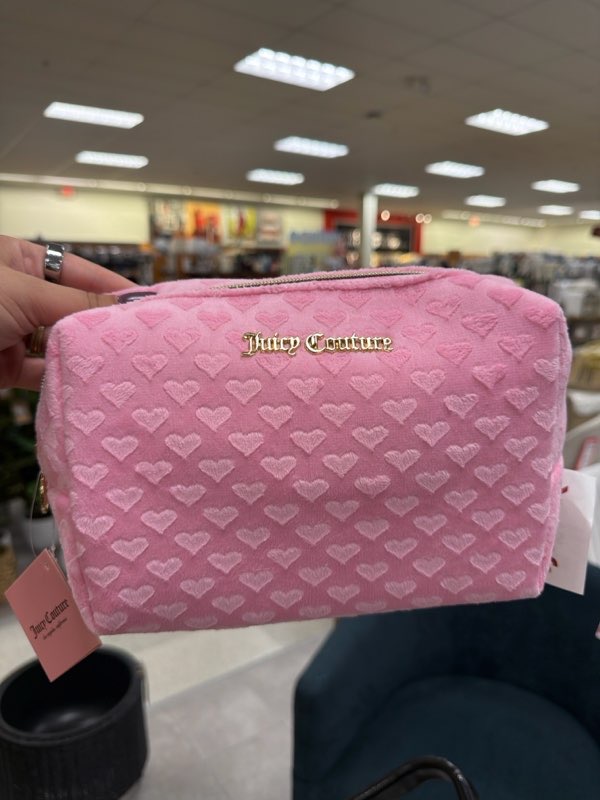 Necessaire Juicy Couture Rosa com Corações