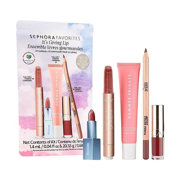 Kit Sephora Favorites Set Para Lábios com 5 Produtos - It's Giving up