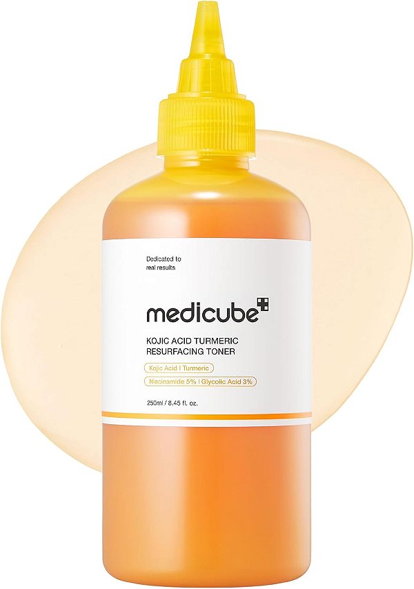 Medicube Tônico suavizante de açafrão ácido kójico para rosto e corpo