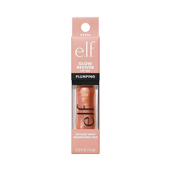 Lip Oil Glow Reviver Plumping Cor: Apricot Feelings e.l.f - 7.6ml