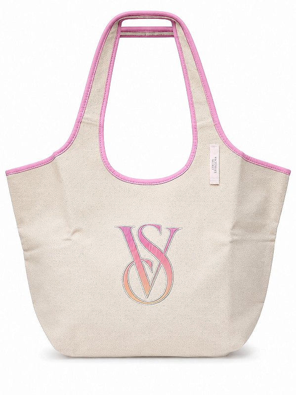 Bolsa Tote Victória's Secret Canvas Rosa