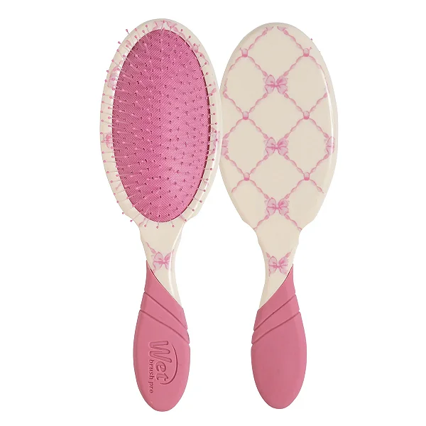 Escova Wet Brush Pro com laços rosa