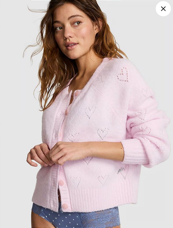 Lady Cardigan Victória's Secret Rosa - Tam: M