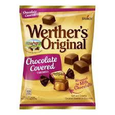 Caramelos Cobertos com Chocolate ao Leite Werther's 63G