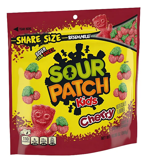 Bala Sour Patch Sabor Cereja 308g