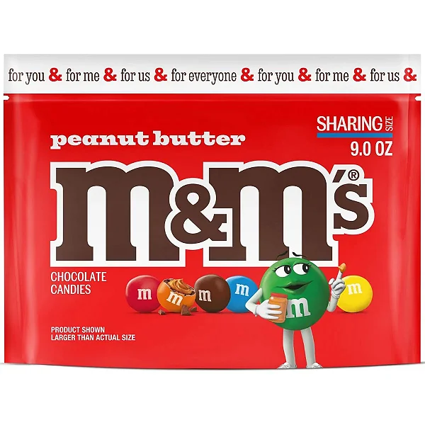 M&M'S - Chocolate Manteiga de amendoim - 255.2g (Peanut Butter)