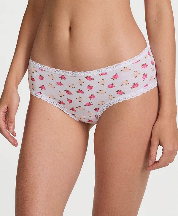 Calcinha Cheeky de Algodão com Cós de Renda Victória's Secret - Tam: M