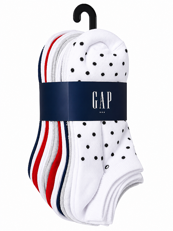Kit de Meias GAP Low Cut em Algodão – Cano Invisível | 10 Pares