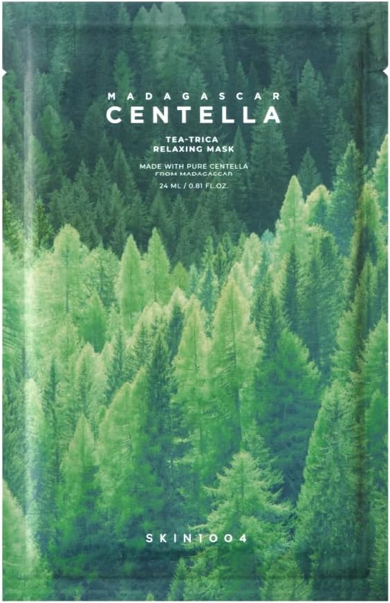Skin1004 Máscara Facial Tea-Trica Centella Asiática e Ácido Salicílico para Purificar, Acalmar e Proteger C/1 un