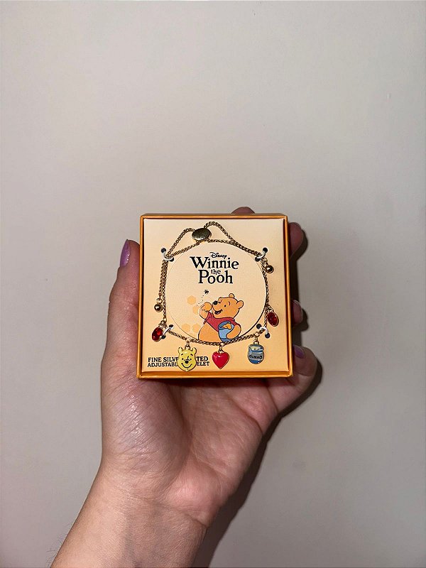Pulseira Disney Winnie the Pooh com Pingentes – Ajustável