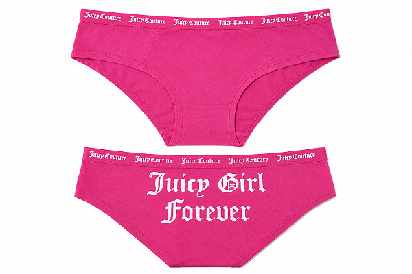 Calcinha Algodão com Costura Juicy Couture Rosa Pink - Tam:G