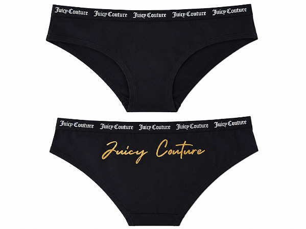 Calcinha Algodão com Costura Juicy Preta - Tam:GG