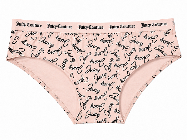 Calcinha Algodão com Costura Juicy Rosa Chá Monogramada - Tam:GG
