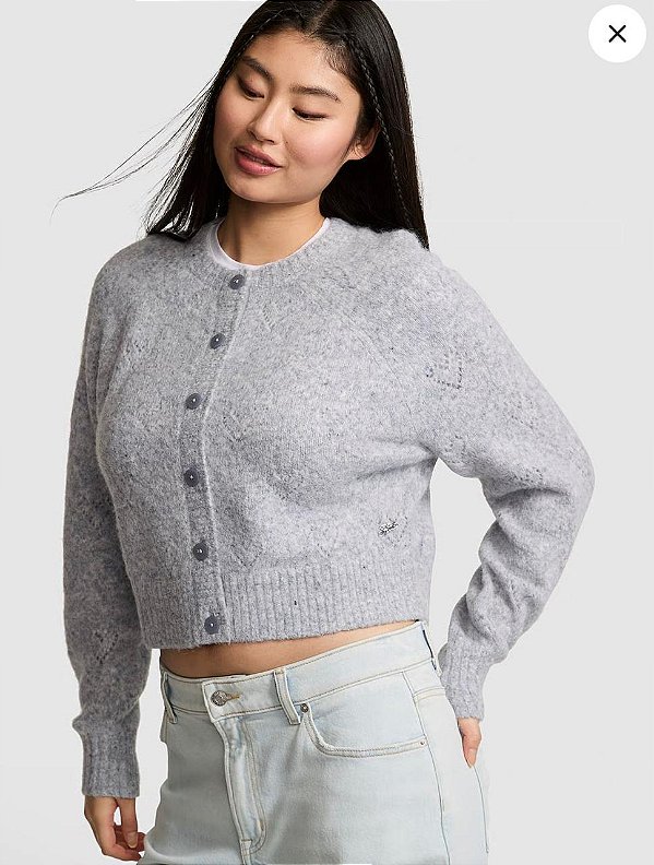 Lady Cardigan Victória's Secret Cinza - Tam: GG