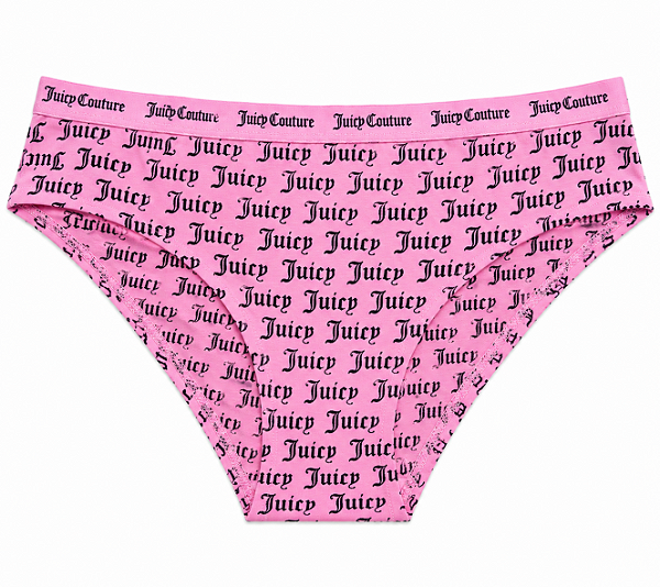 Calcinha Algodão com Costura Juicy Couture Rosa Claro JC - Tam:G
