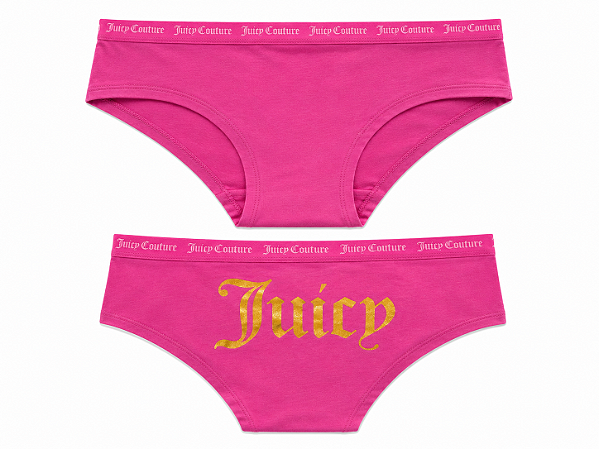 Calcinha Algodão com Costura Juicy Couture Rosa Pink JC - Tam:G