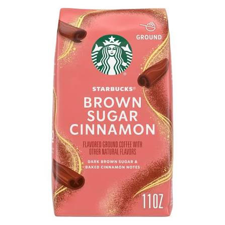 Starbucks Brown Sugar Cinnamon, Hot or Iced Coffee, Flavored Ground Coffee,311g
