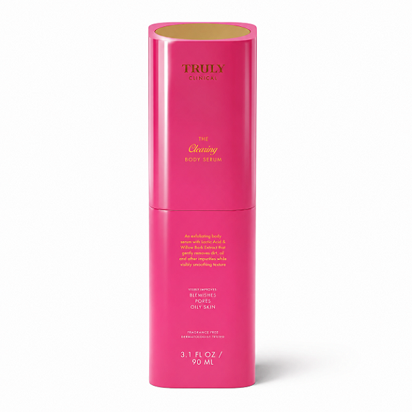 Truly Clinical The Clearing Body Serum – Sérum Corporal Esfoliante com Ácido Lático e Extrato de Casca de Salgueiro | 90
