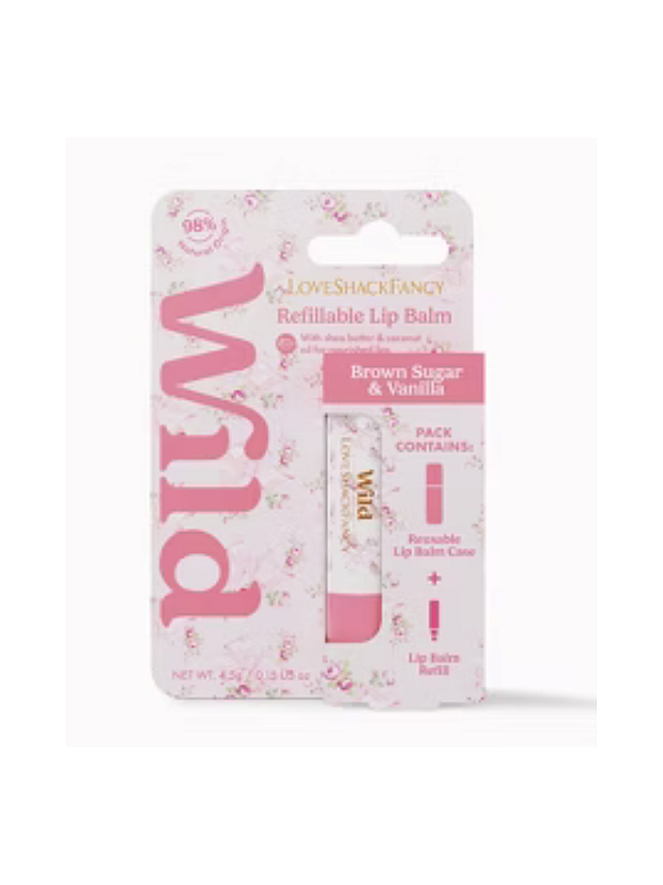 LoveShackFancy x Wild Rosa Beaux Lip Starter Pink Mint/Brown Sugar & Vanilla Lip Balms