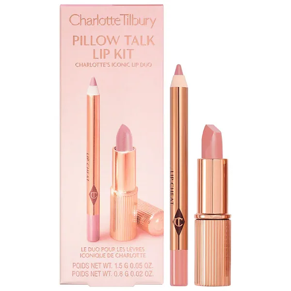 Charlotte Tilbury Kit Mini Batom e Lápis Labial Pillow Talk- Cor: Cheat Fair
