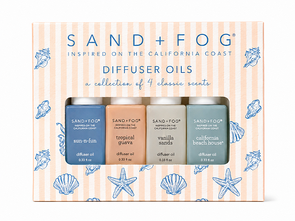 Kit Sand + Fog Diffuser Oils – Coleção California Coast - 4 unidades
