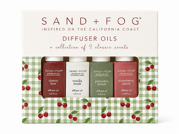 Sand + Fog Diffuser Oils Cherry – Kit com 4 Óleos para Difusor
