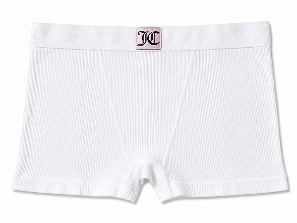 Calcinha Juicy Couture Elanca Toque de Algodão Boxy Branca - Tam:GG
