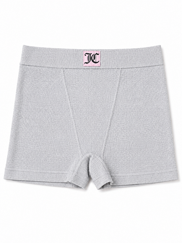 Calcinha Juicy Couture Elanca Toque de Algodão Boxy Cinza - Tam:GG