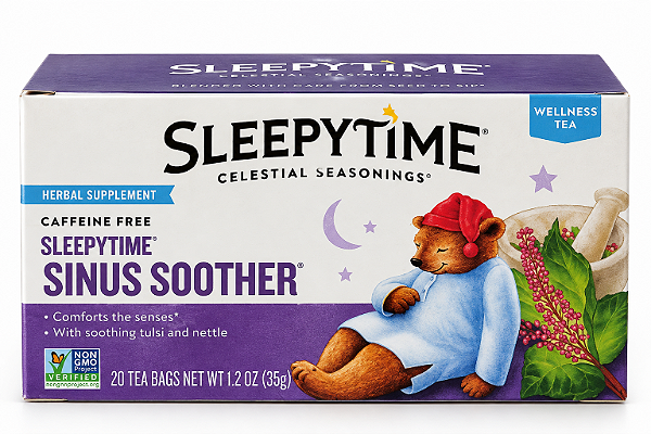 Chá Celestial Seasonings Sleepytime Sinus Soother – Herbal Sem Cafeína 20 Sachês 35g
