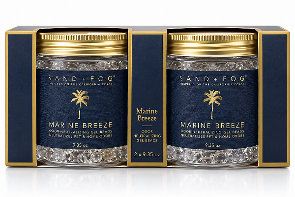 Kit Neutralizador de Odores Sand + Fog Marine Breeze Gel Beads – 2 Potes de 9.35 oz