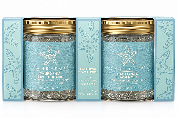 Kit Neutralizador de Odores Sand + Fog California Beach House Gel Beads – 2 Potes