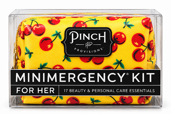 Kit de Emergência Feminino Pinch Provisions Minimergency Kit For Her Very Cherry – 17 Itens