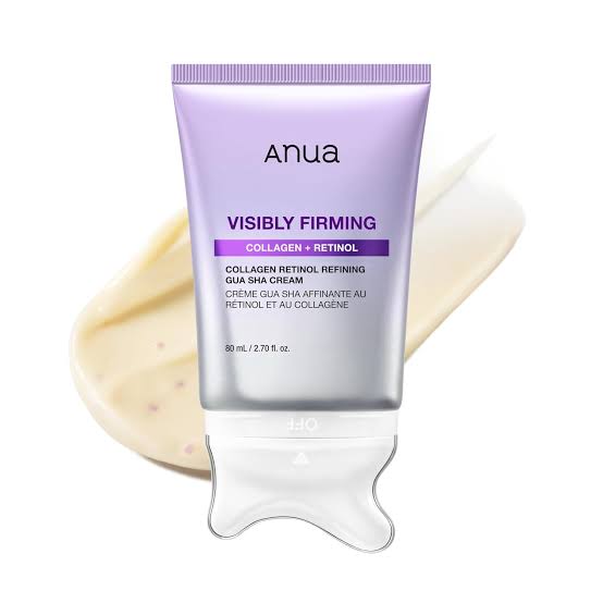 Creme Firmador Anua Collagen Retinol Refining Gua Sha Cream com Retinol e Colágeno 80ml