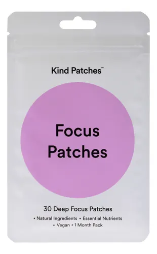 Kind Patches Focus – Adesivos para Foco e Clareza Mental com Lion’s Mane, Ginseng e Complexo B – 30 Unidades