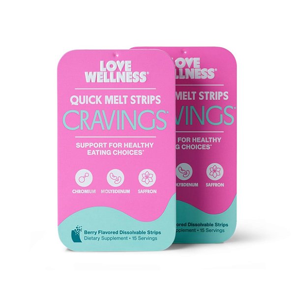 Love Wellness Cravings Quick Melt Strips – Apoio à Alimentação Saudável – Frutas Vermelhas