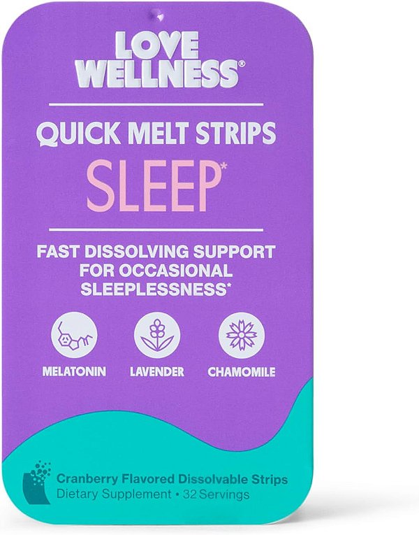 Love Wellness |Suplemento em Tiras de Dissolução Rápida para o Sono - 32 Tiras
