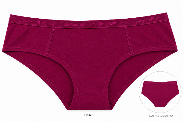 Calcinha Feminina Juicy Couture Algodão Fúcsia Cós Elástico – Tam:G