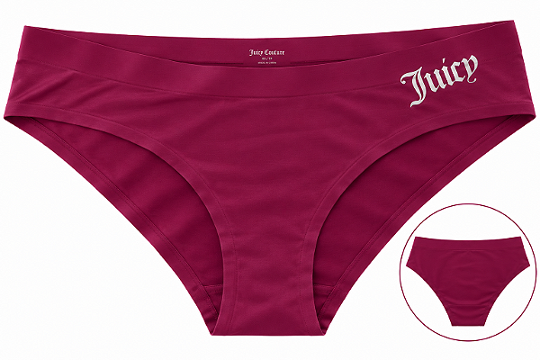 Calcinha Feminina Juicy Couture Sem Costura Bordô– Tam:M