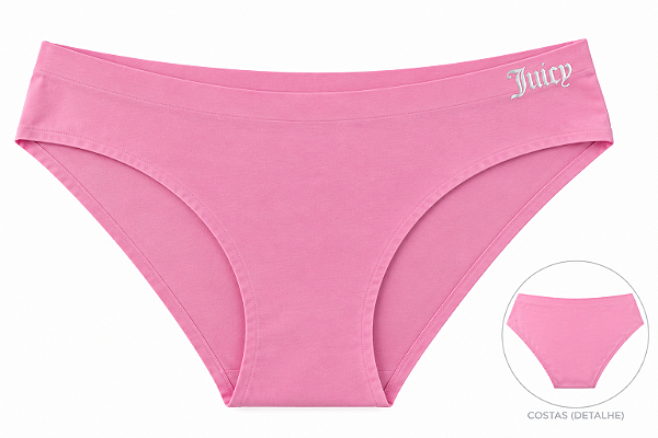 Calcinha Feminina Juicy Couture Sem Costura Rosa – Tam:G