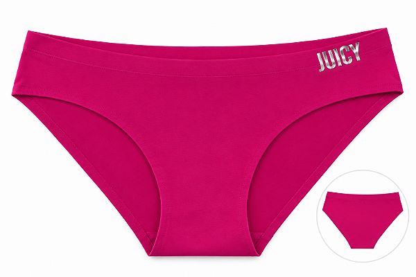 Calcinha Feminina Juicy Couture Sem Costura Fúcsia – Tam:G