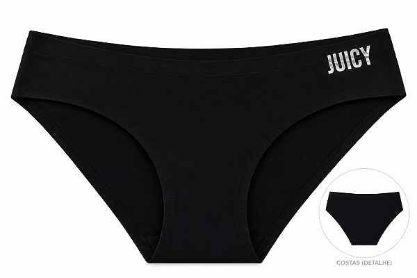 Calcinha Feminina Juicy Couture Sem Costura Preta – Tam:M