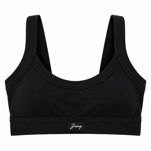 Top Esportivo Feminino Juicy Couture Preto com Bojo - Tam:M