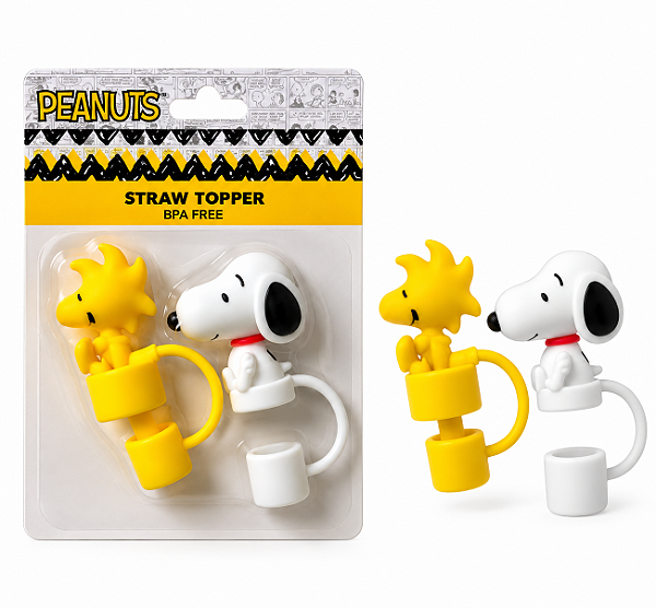 Kit Protetor de Canudo Snoopy e Woodstock – Peanuts | 2 Peças