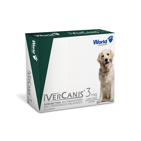 Ivercanis 3mg 4 Comprimidos #Desconto