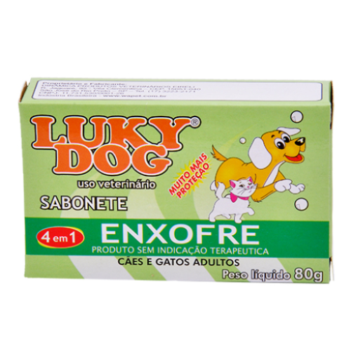 Luky Dog Sabão Enxofre 4 em 1 80g