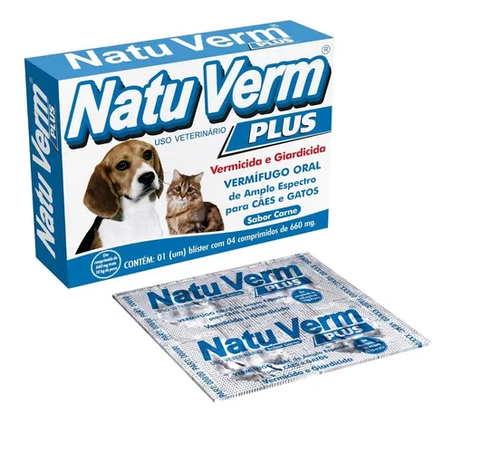 Natu Verme Plus 04 Comprimidos