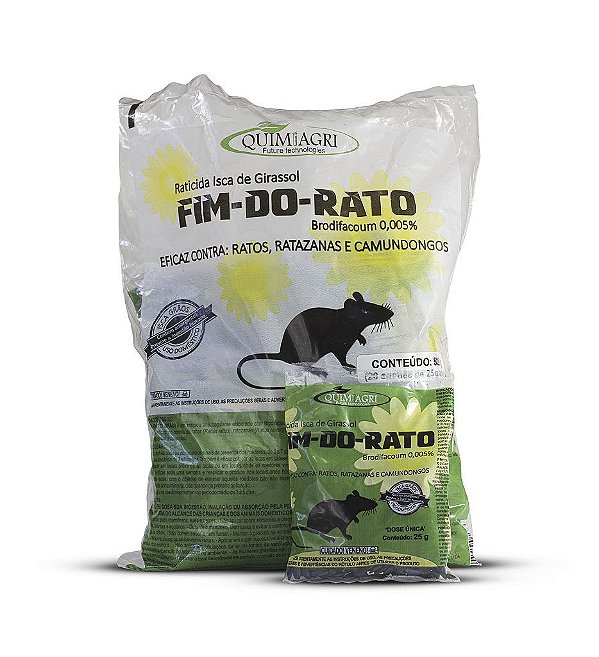 Raticida Fim do Rato Isca Girassol 40x25g