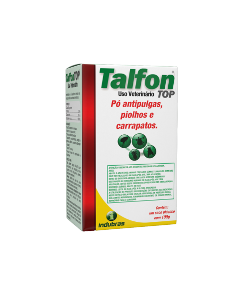 Talfon Top 100g  Tratamento Antipulga e Carrapatos